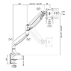 Productafbeelding LogiLink Desk Mount Enkel 13"-32" Aluminium gasveer
