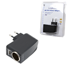 Productafbeelding LogiLink 230V USB + 1x sigarettenplug lader 1000mA
