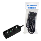 Productafbeelding LogiLink 3-voudig 1.5m kabel Zwart