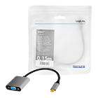 Productafbeelding LogiLink USB-C 3.2 (M) --> VGA (F)  0.15m 1080p
