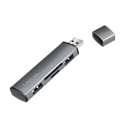 Productafbeelding LogiLink 2 Port Hub, USB-A --> USB-A 3.2 + cardreader Passief