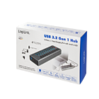 Productafbeelding LogiLink 11 Port Hub, USB-B --> USB-A 3.0 actief met schakelaars