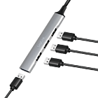 Productafbeelding LogiLink 4 Port Hub, USB-C --> 1xUSB-A 3.2 + 3xUSB-A 2.0 Passief