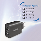 Productafbeelding LogiLink 230V 1xUSB-C 15W + 3xUSB-A 12W