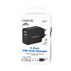Productafbeelding LogiLink 230V 2xUSB-A lader 12W