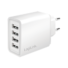 Productafbeelding LogiLink 230V 4xUSB-A lader 24W