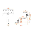 Productafbeelding Gistron Type 1 - Dakhaak 3x verstelbaar SUS304 RVS A2 7mm