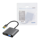 Productafbeelding LogiLink USB 3.0 (M) --> HDMI (F) Adapter / VGA (F)