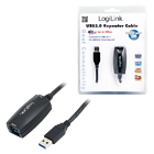 Productafbeelding LogiLink USB 3.0 A --> A  5.0 m Verlenging + versterker