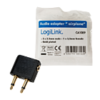 Productafbeelding LogiLink vliegtuig jack 1x <--> 1x 3,5 mini jack Adapter