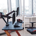 Productafbeelding LogiLink Desk Mount Gaming Dual 13"-27" Aluminium + USB Hub