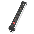 Productafbeelding LogiLink 4-voudig 2x USB-A Zwart 1.5m kabel