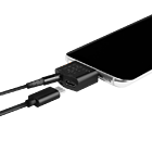 Productafbeelding LogiLink Audio Adapter USB-C --> 3,5 mini jack + USB-C