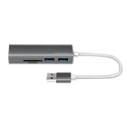 Productafbeelding LogiLink 3 Port Hub, USB-A --> USB-A 3.0 + cardreader Passief