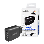 Productafbeelding LogiLink 230V 1xUSB-C 15W + 3xUSB-A 12W