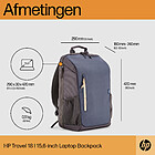 Productafbeelding HP 15,6" Travel Backpack Grijs